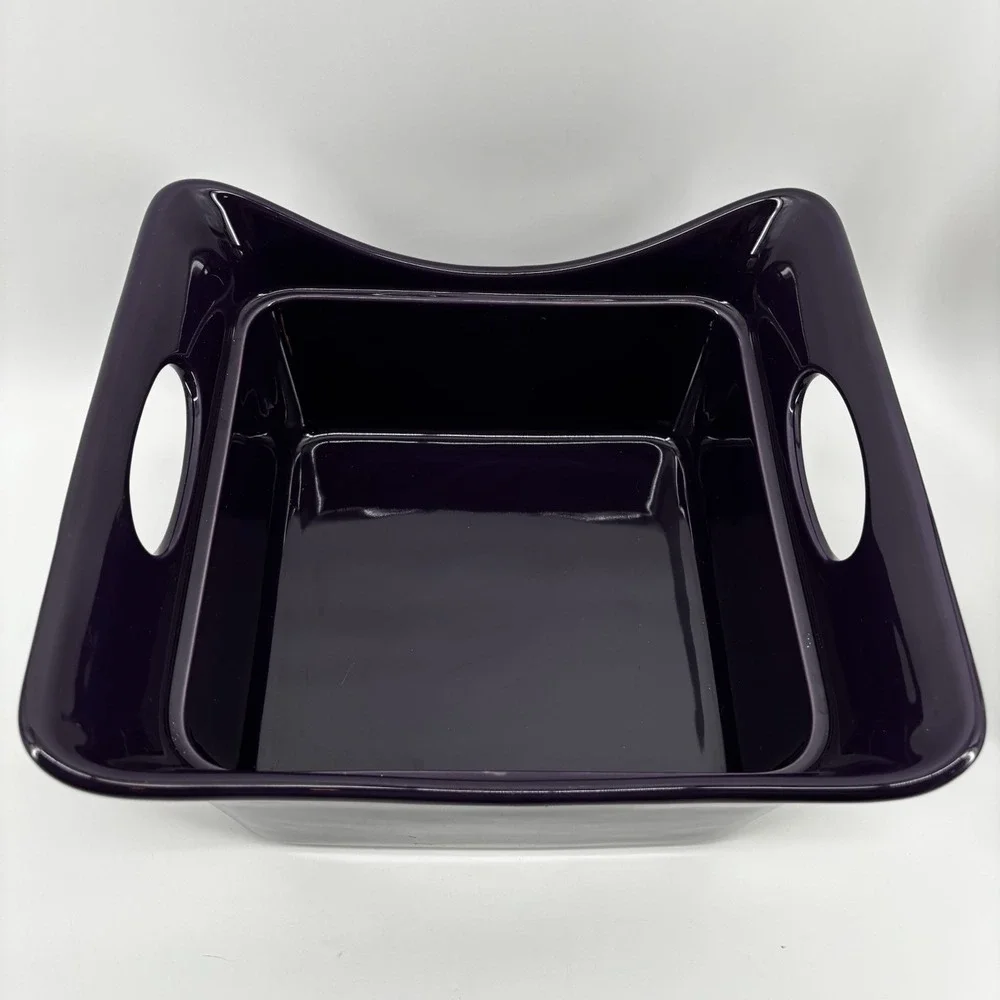 Rachael Ray Purple 3.5 QT Quart Square Casserole Baking Dish With Lid